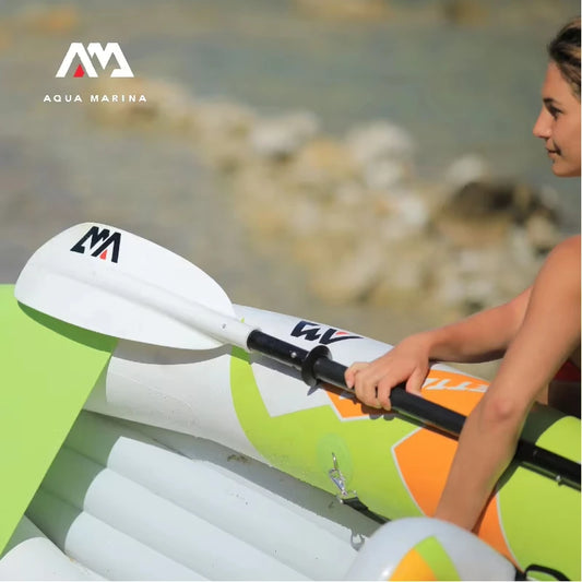 AQUA MARINA KP-1 Aluminum Alloy Double Bladed Paddle – 4-Section 230cm Kayak & Canoe Oar for Rowing & Surf Board