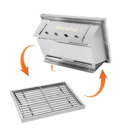 Dotwise Outdoor Barbecue Grill Portable Outdoor Stove IGT Table Stove Folding Firewood Stove Barbecue Camping Stove