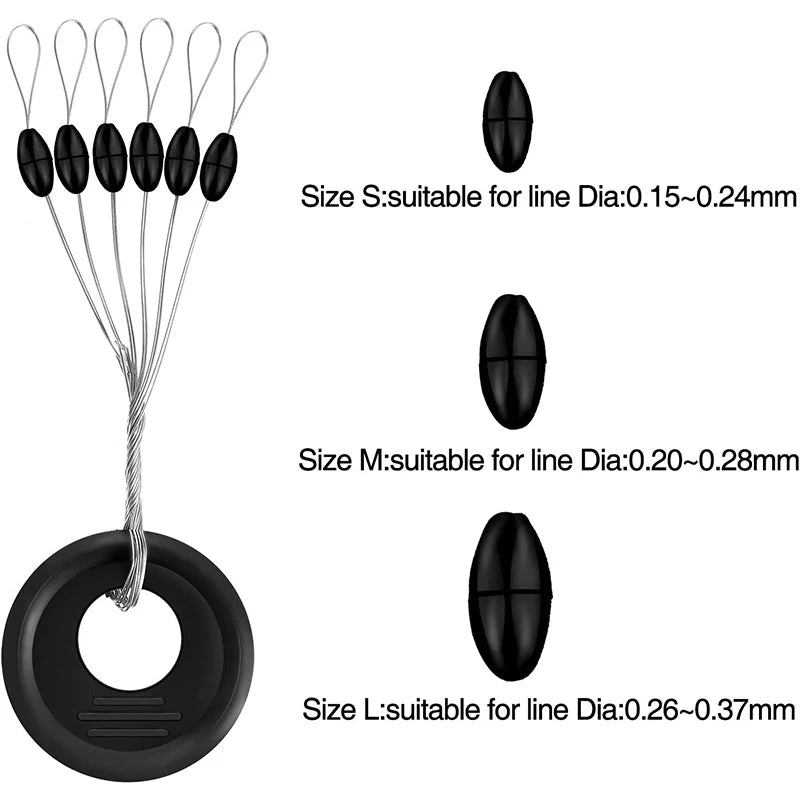 PRO BEROS Rubber Bobber Stoppers (60 Pack)