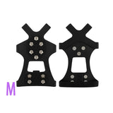 Ice & Snow Grippers with 10 Stainless Steel Spikes | Anti-Slip Traction Crampons for Shoes