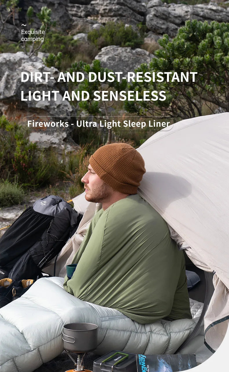 Naturehike Sleeping Bag Liner 128g Ultralight Outdoor Travel Hiking Single Sleeping Bag Liner Travel Blanket Inner Sleeping Bag