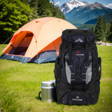 80L Mountaineering Backpack Hiking Camping Trekking Bag Rucksack WithAdjustable Strap Outdoor Fishing Backpack Climbing Rucksack