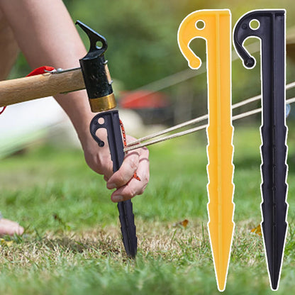 Outdoor Camping Tent Nails Sand Ground Triangular Stake Ground Awning Camping Tools Plastic Tent Pegs Nail Accessories 20/10pcs