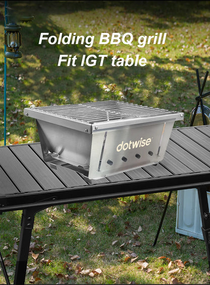 Dotwise Outdoor Barbecue Grill Portable Outdoor Stove IGT Table Stove Folding Firewood Stove Barbecue Camping Stove