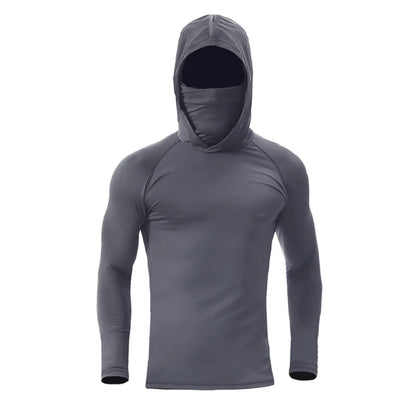 BOISHO UPF 50+ Fishing Hoodie with Face Mask
