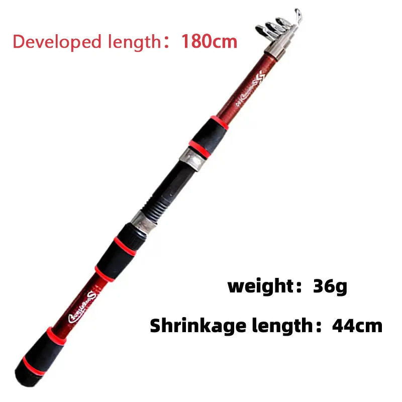 Telescopic Fishing Rod and Reel Full Kit