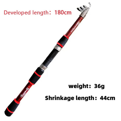 Telescopic Fishing Rod and Reel Full Kit