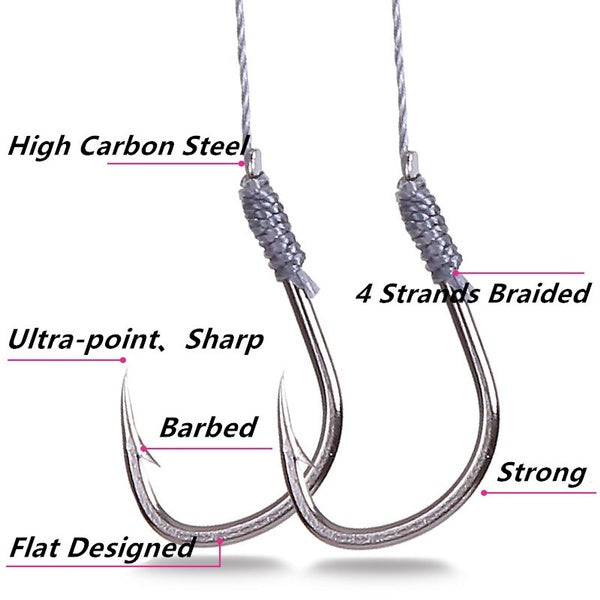 Pre-Tied Double Hook Rigs (5 Pack)