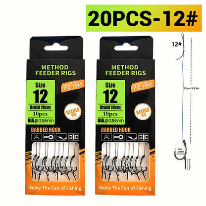 Pre-Tied Carp Hair Rigs (Sizes 6-12)