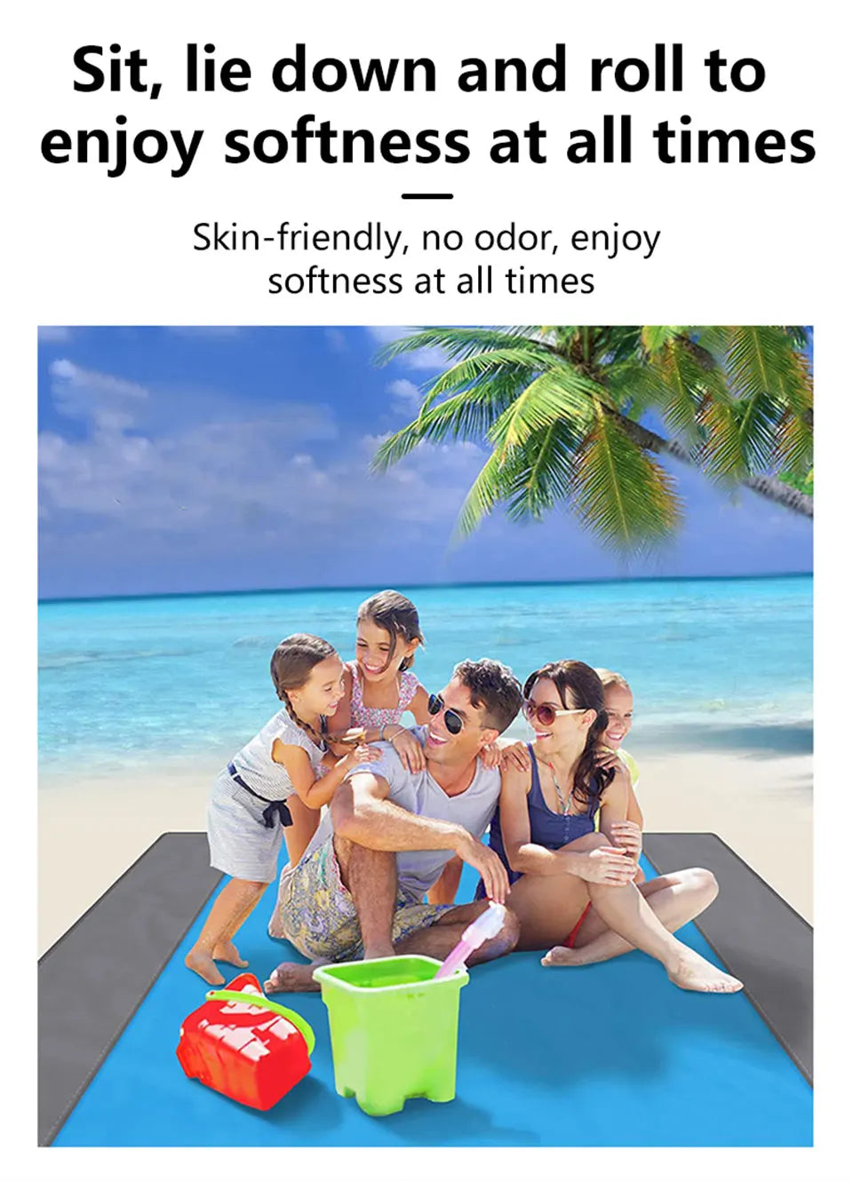 200*210cm Sandproof Beach Blanket Waterproof Beach Mat Portable Lightweight Picnic Blanket Camping Mat For Travel Hiking Sports
