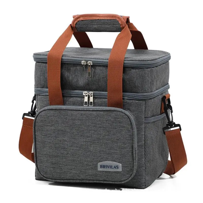 Fashion Crossbody Insulated Lunch Bag – Large Capacity Thermal Food Organizer for Business & Daily Use