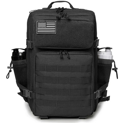 45L Tactical Backpack Survival Bag Hunting MOLLE Backpack GYM For Men EDC Outdoor Hiking Rucksack With Bottle Holder