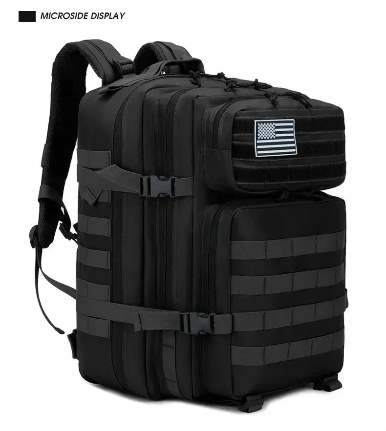 2Q-50L Tactical Backpack Men's Travel Large Capacity Rucksacks Men Waterproof Outdoor 1Sports Multi-functional Bags