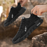 Men’s Work Shoes 2025 – Breathable Slip-On Safety Sneakers, Anti-Slip Wear-Resistant Casual Sports Shoes with Thick Sole