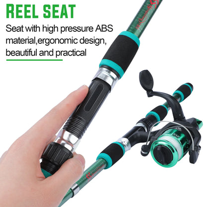 Sougayilang 1.8M Telescopic Rod M Power Children Fishing Rod Fiberglass Material Durable Spinning Fishing Rod Carp Feeder Rod