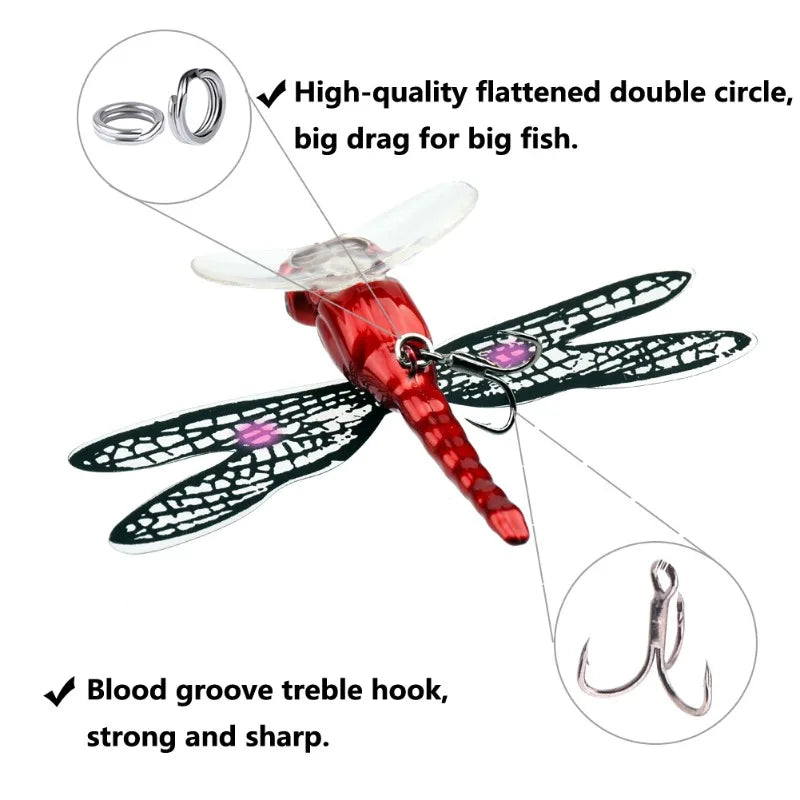 Topwater Dragonfly Fly Lure 7.5cm