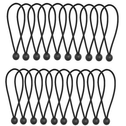 Outdoor Elastic Ball Rope Bungee Cords Portable Tent Fixing Tarpaulin Awning Canopy Heavy Duty Tarp Tie Down for Shelter Cargo