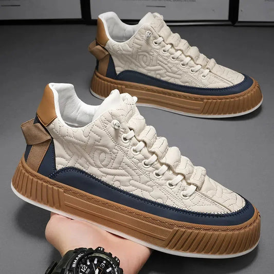 Men’s Platform Sneakers 2025 – Vulcanized Casual Running Shoes for Men (Large Sizes 39-46)
