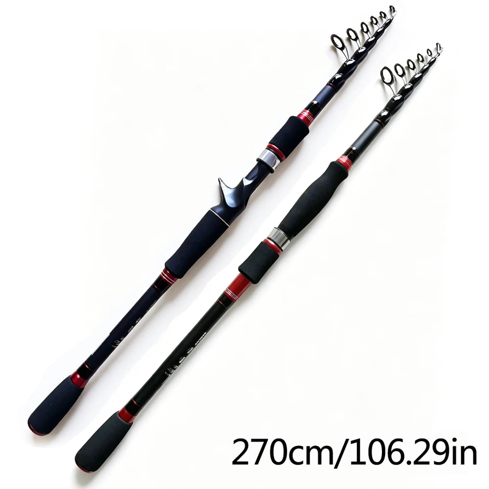 SIECHI Telescopic Lure Rod with Wooden Handle