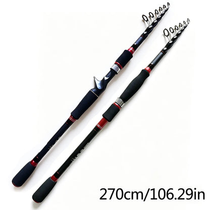 SIECHI Telescopic Lure Rod with Wooden Handle