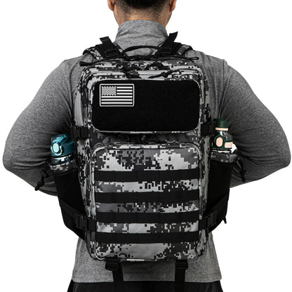 45L Tactical Backpack Molle System Men's Outdoor Hiking Rucksack with Bottle Holder EDC GYM Hunting Bag for Survival