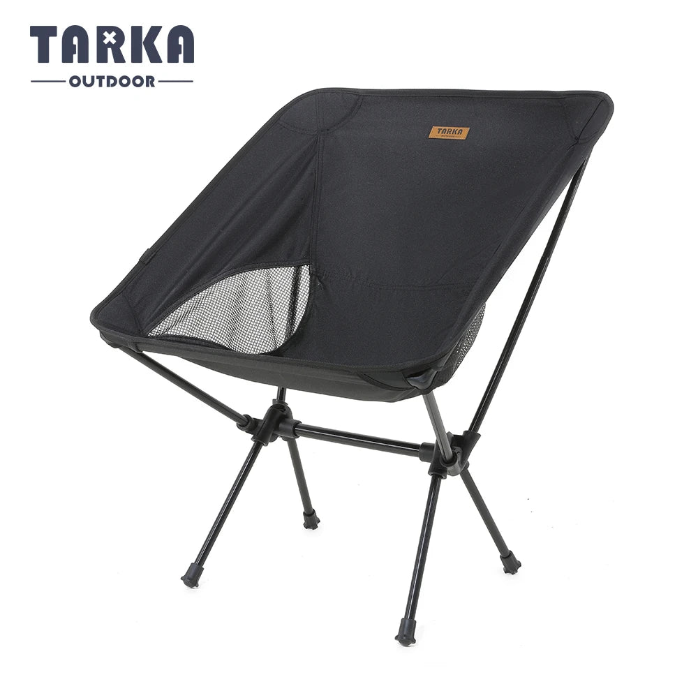 TARKA Ultralight Foldable Camping Chair Set - Portable Backpacking Moon Chairs for Garden Picnic Beach Fishing