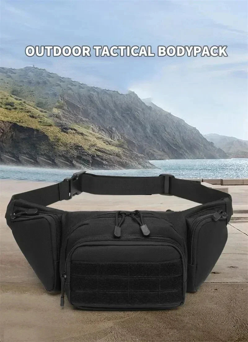 Tactical Multi-function Waist Pack Fanny Packs for Men Nylon Shoulder Hiking Mobile Phone Bag Sports High-capacity Waist Bag