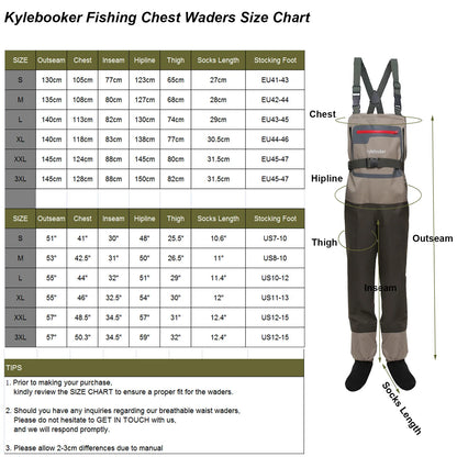 Breathable Stockingfoot Fly Fishing Chest Waders