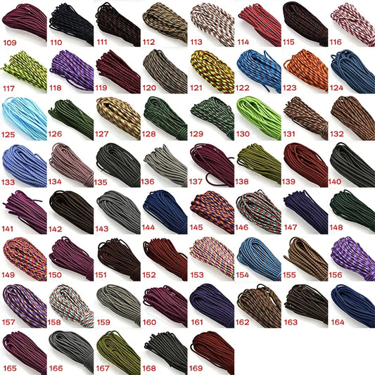 1pcs 550 Paracord Parchute Cord Lanyard Mil Spec Type III 7 Strand Core 100 FT Color 109-138
