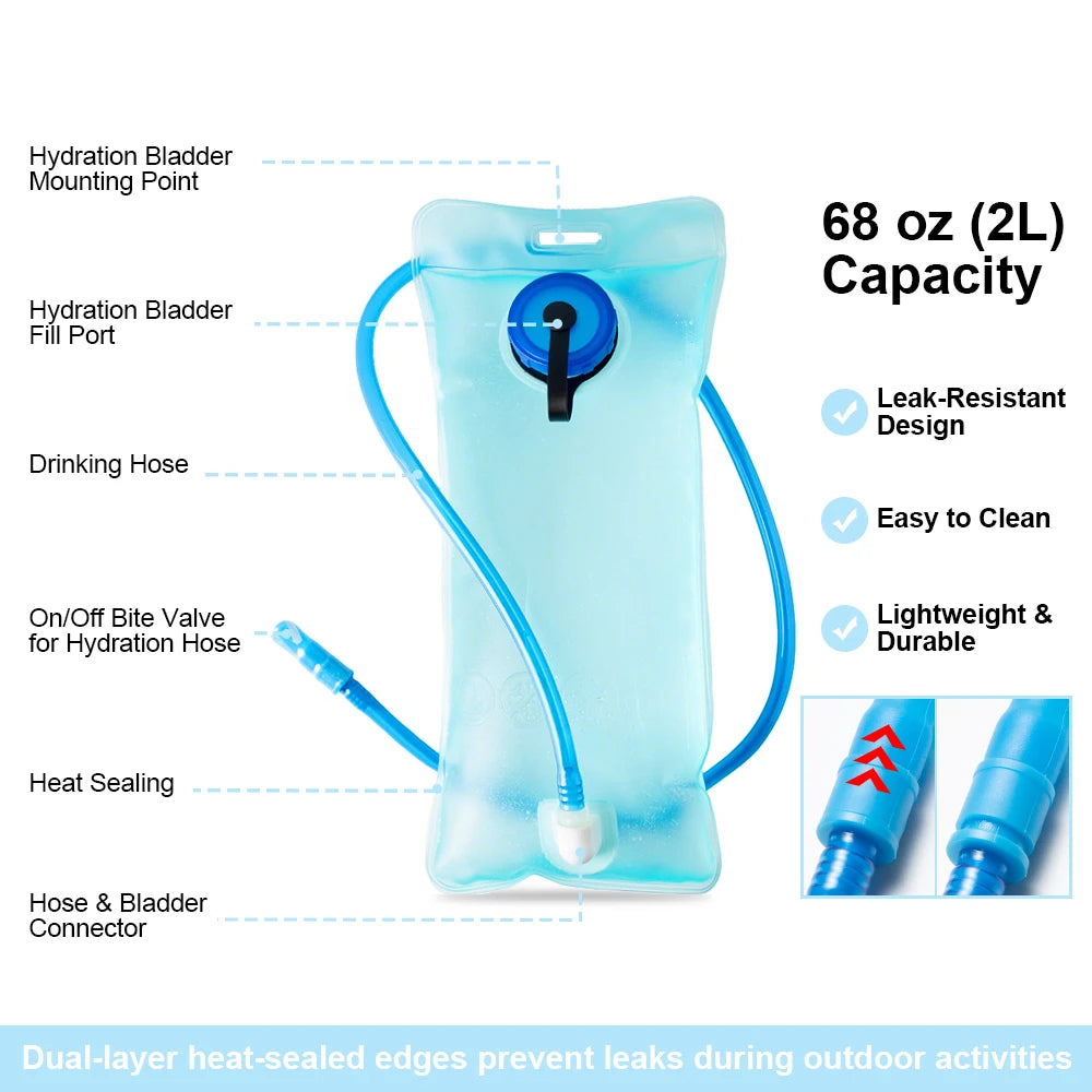 Hydration Backpack Hydration Pack with 2L Water Bladder, Lightweight Insulation Water Backpack for CyclingHiking,RunningClimbing