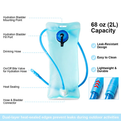 Hydration Backpack Hydration Pack with 2L Water Bladder, Lightweight Insulation Water Backpack for CyclingHiking,RunningClimbing