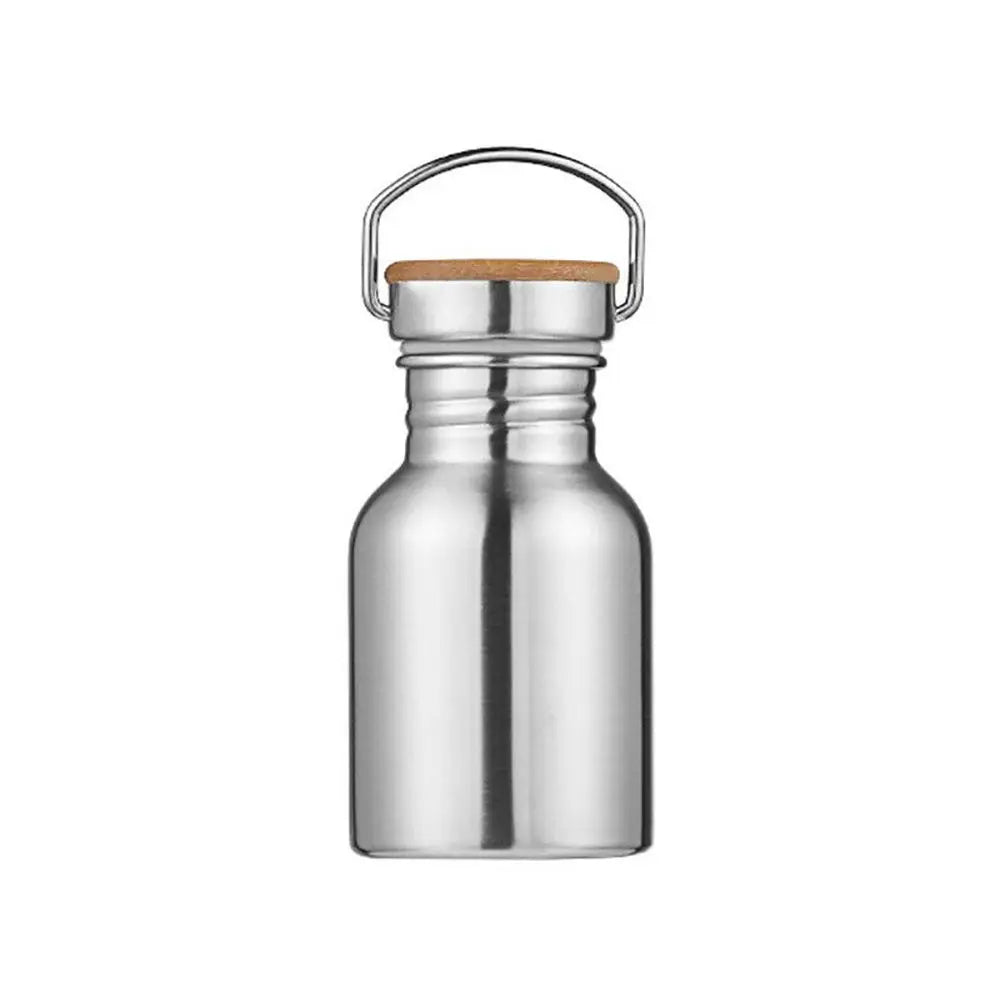 Portable Stainless Steel Bicycle Water Bottle Sports Fitness Single Walled Vacuum Insulated Metal Flask