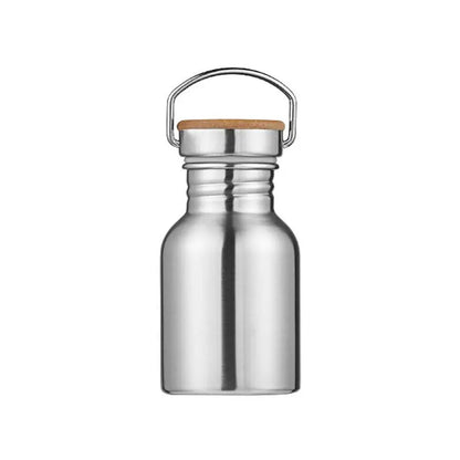 Portable Stainless Steel Bicycle Water Bottle Sports Fitness Single Walled Vacuum Insulated Metal Flask