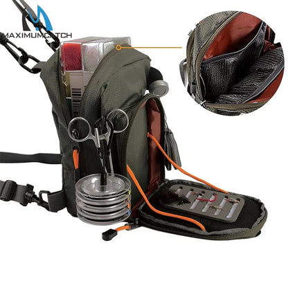 MAXCATCH Canvas Fly Fishing Chest Pack