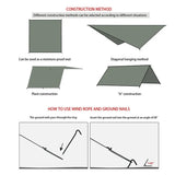 230x140cm Camouflage Awning Sun Shelter Waterproof Tent Tarp Outdoor Picnic Camping Canopy Rain Cover Beach Sunshade Awning