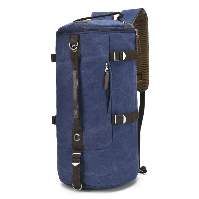 Men’s Canvas Travel Backpack – Large Capacity Mountaineering & Shoulder Bag