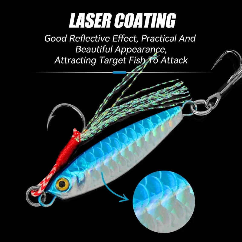 5pcs/Set Metal Jig Fishing Lures Set 10g 20g 30g Trolling Hard Bait for Bass Sea Trout Jigging Tackle Saltwater Fishing Gear