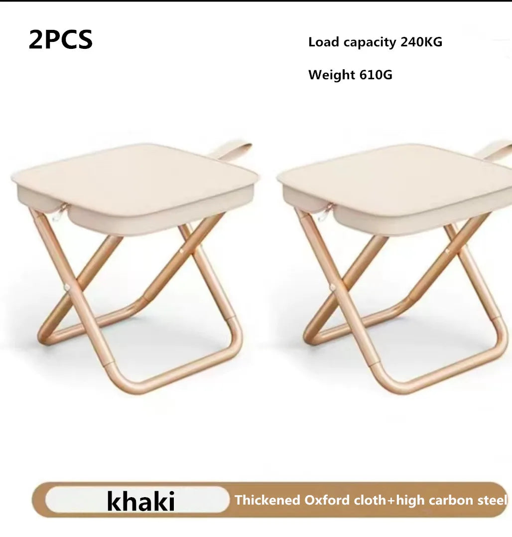 Portable Multifunctional Outdoor Picnic Camping Folding Chair, Ultra Light Fishing Stool, Travel Stool, Fishing Accessories