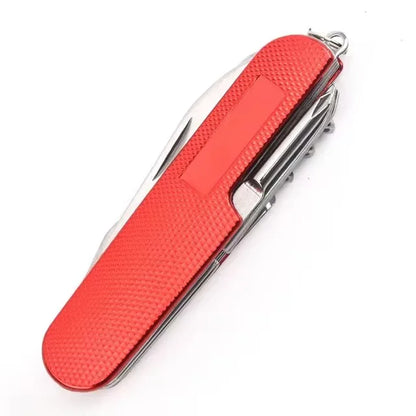 11 IN 1 Multi-purpose Knife Multitools Stainless Steel Folding Knife Wood Handle Outdoor Keychain Pocket Knife Tools