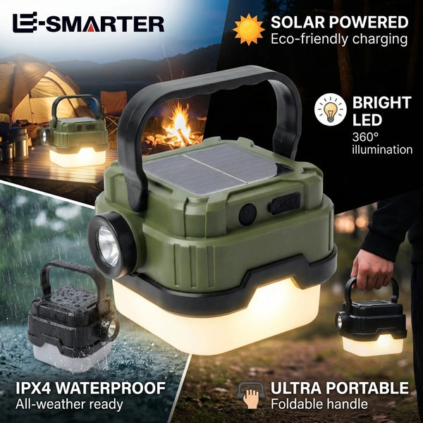 Solar Powered Camping Lantern with Ultra Long Battery Life for Outdoor Tent Emergency Lighting Home Use