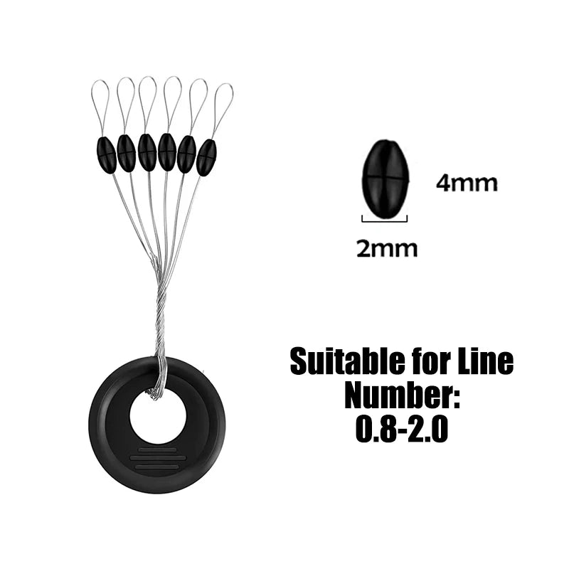 PRO BEROS Rubber Bobber Stoppers (60 Pack)