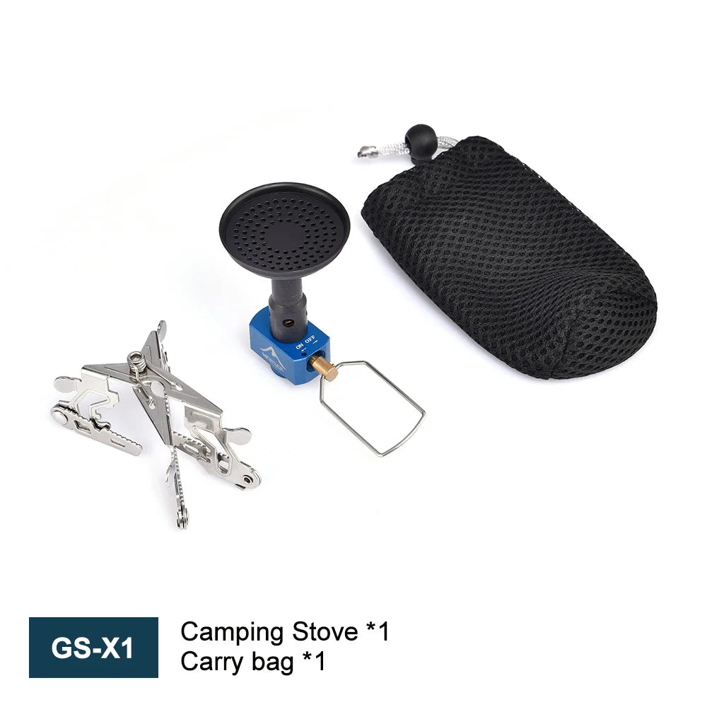 Widesea Portable Camping Gas Stove 3300W Ultralight 92g Aluminum Alloy Backpacking Stove with Carry Bag for Outdoor Cooking Hiki
