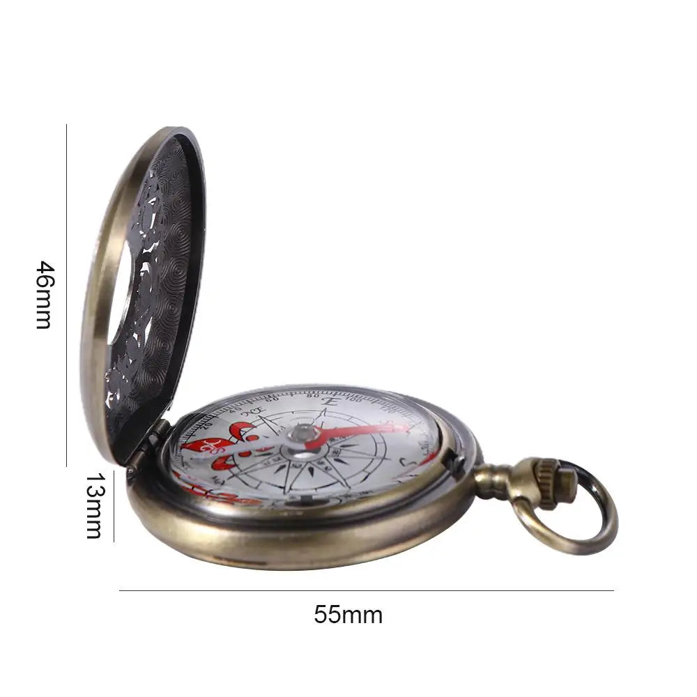 Compass New Outdoor Camping Hiking Portable Pocket Brass Gold Color Copper Compass Navigation With Waterproof Characteristics