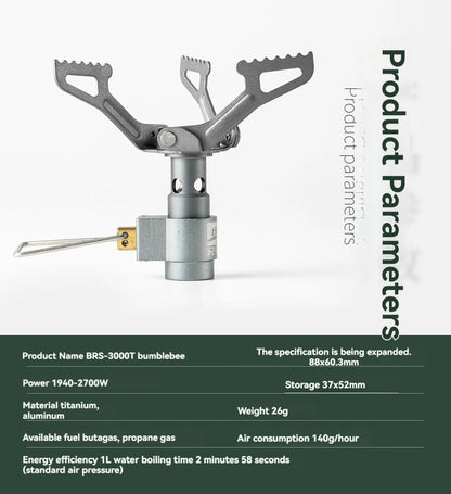 BRS-3000T Titanium Backpacking Stove – 25g Ultralight Camp Stove