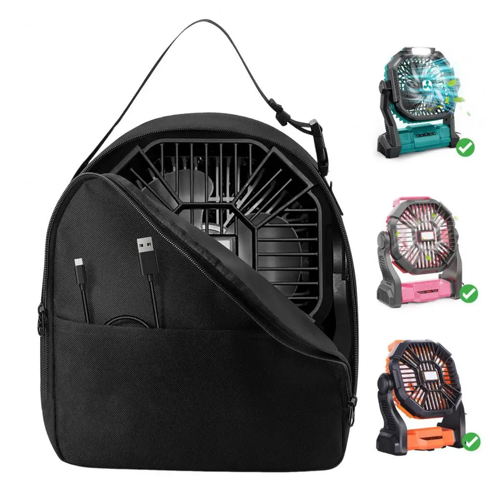 Tent Fan Storage Bag Portable Fan Protective Case with Handle for Camping Fan Waterproof Storage Bag for Outdoor for Hiking