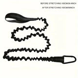 Reflective Elastic Kayak Paddle Leash – Coiled Safety Rope with Hooks for Canoe, Rowing & Boat Accessories