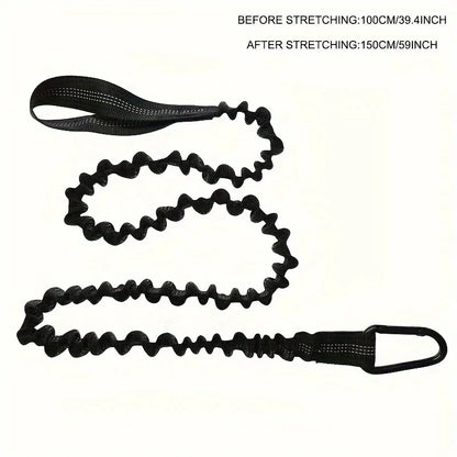 Reflective Elastic Kayak Paddle Leash – Coiled Safety Rope with Hooks for Canoe, Rowing & Boat Accessories