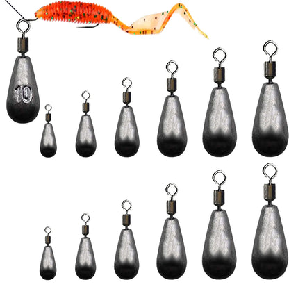 Teardrop Fishing Weight Sinkers (10 Pack)