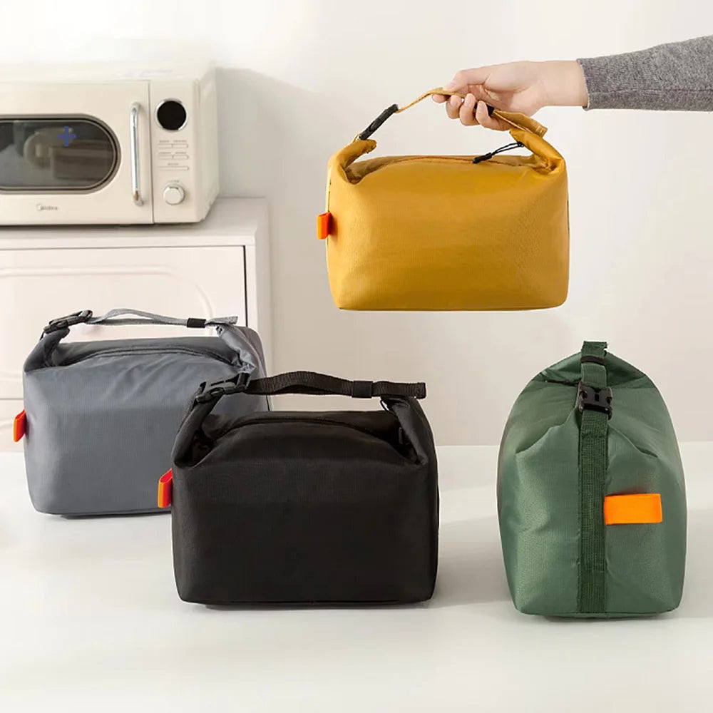 Japanese Minimalist Lunch Bag Thickened Aluminum Foil Insulated Bento Bag for Work School Picnic Outdoor Pack