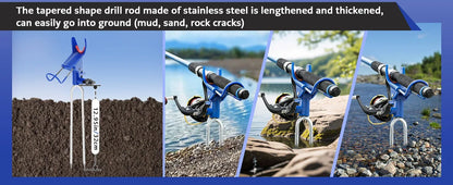Heavy Duty 360 Fishing Rod Holder Stand